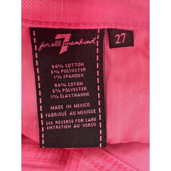 7 For All Mankind Pink Boot Cut Jeans - Picture 13 of 14